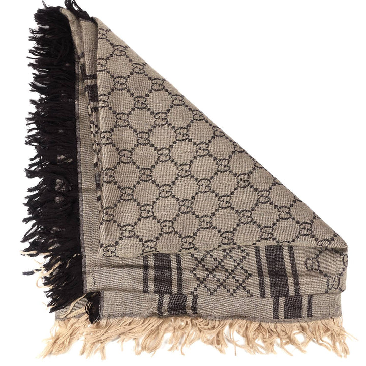 Monogram Diamante Plaid Scarf