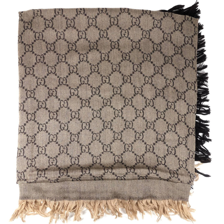 Monogram Diamante Plaid Scarf