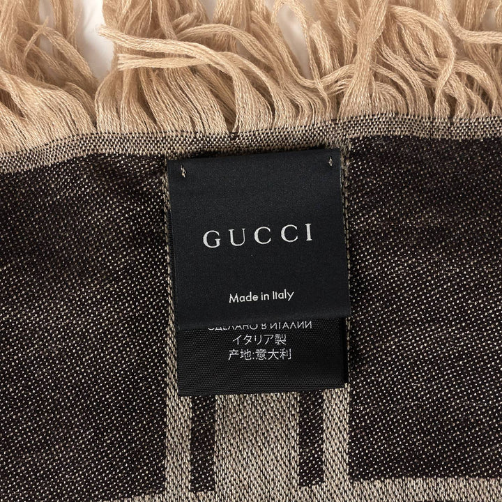 Monogram Diamante Plaid Scarf