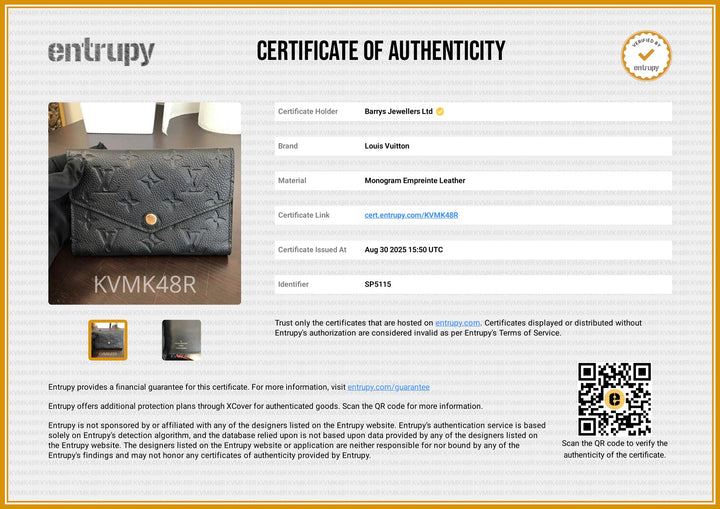 Empreinte Monogram Black Leather Curieuse Wallet