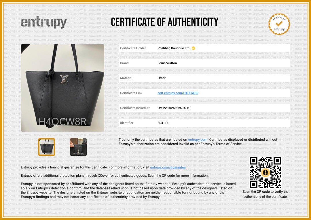 LockMe Cabas Calfskin Leather Tote Bag in Black