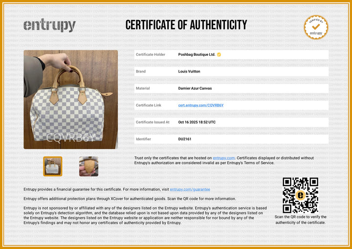 Damier Azur Speedy 30 Bag