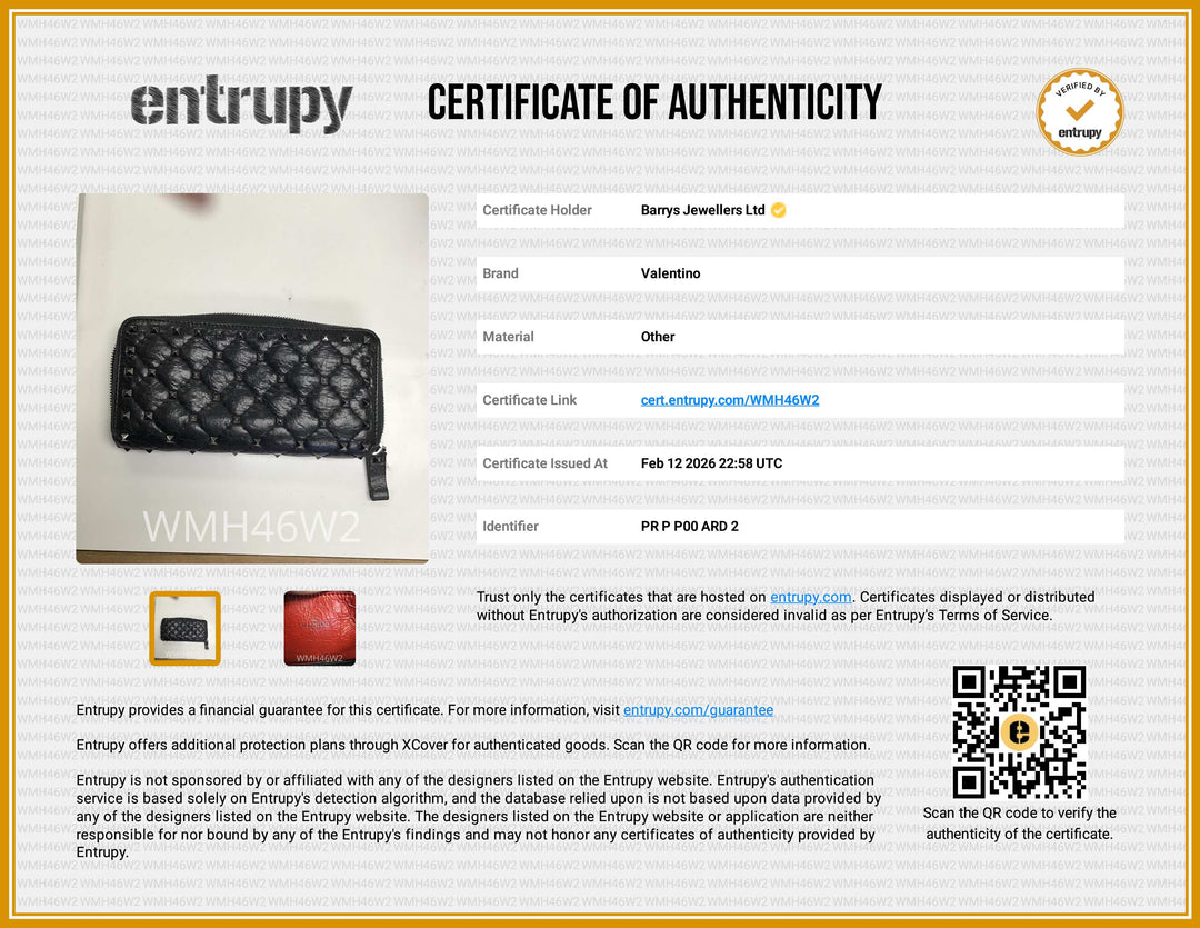 Valentino Rockstud Crushed Leather Continental Wallet