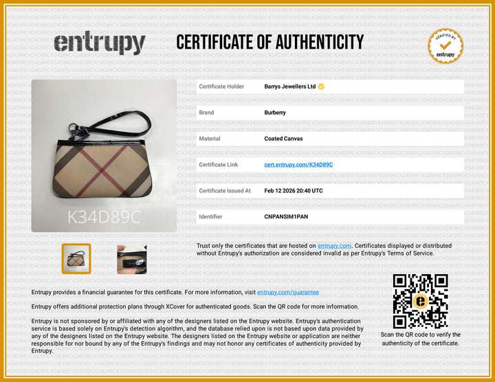 Burberry Nova Check Wristlet