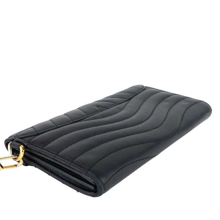 New Wave Calfskin Leather Long Wallet