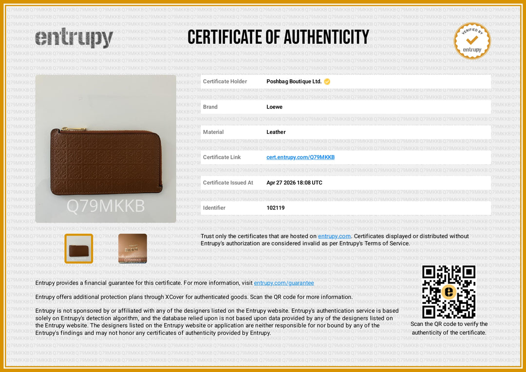 Repeat Calfskin Embossed Coin Card Holder