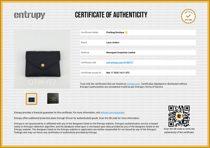 Victorine Monogram Empreinte Leather Bifold Wallet