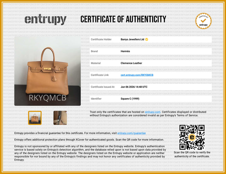 Birkin 35 Gold Clemence Leather with Gold Hardware