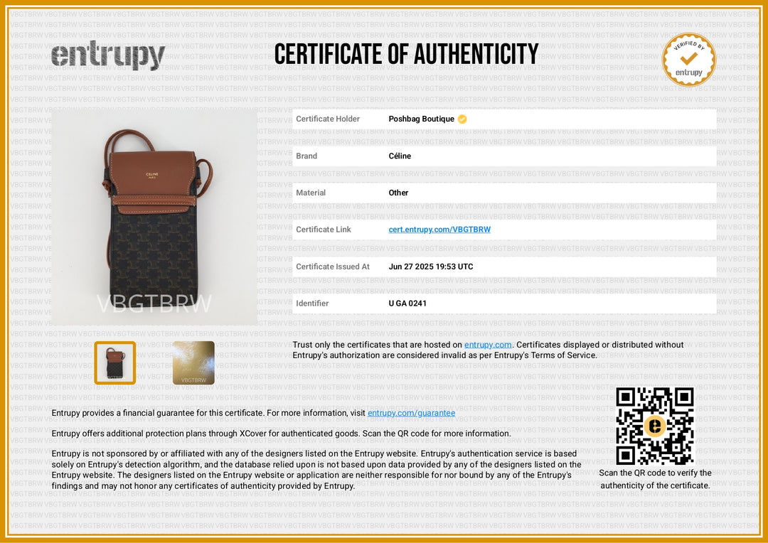 Triomphe Canvas and Calfskin Phone Pouch