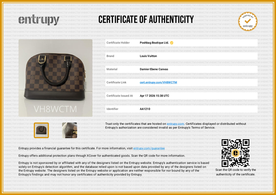Alma BB Damier Ebene Canvas Handbag