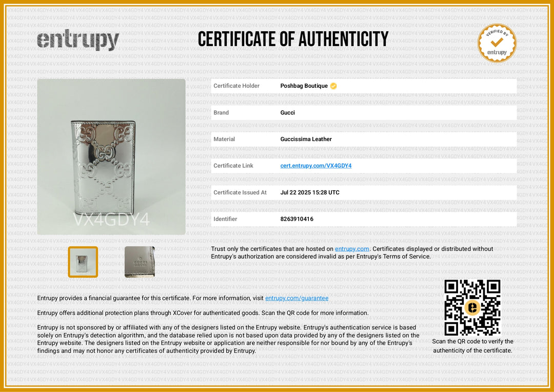 Metallic Bifold Leather Cardholder