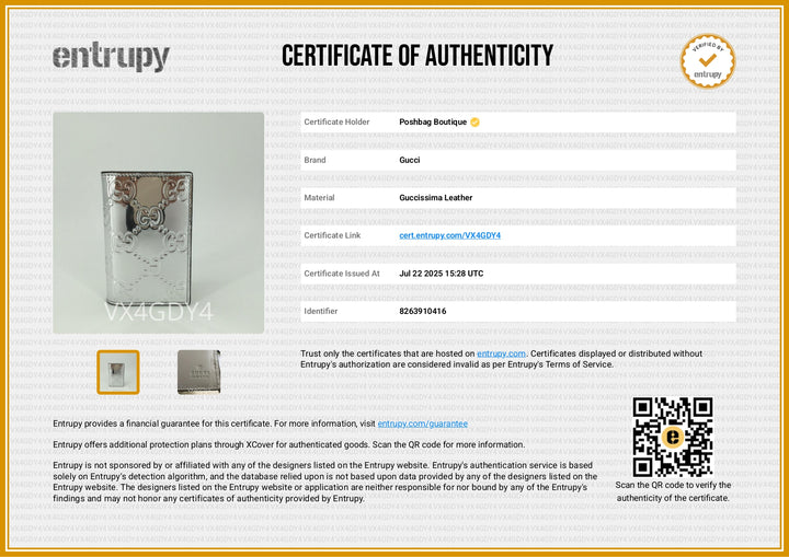 Metallic Bifold Leather Cardholder