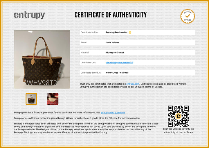 Neverfull MM Monogram Canvas Tote Bag with Pochette