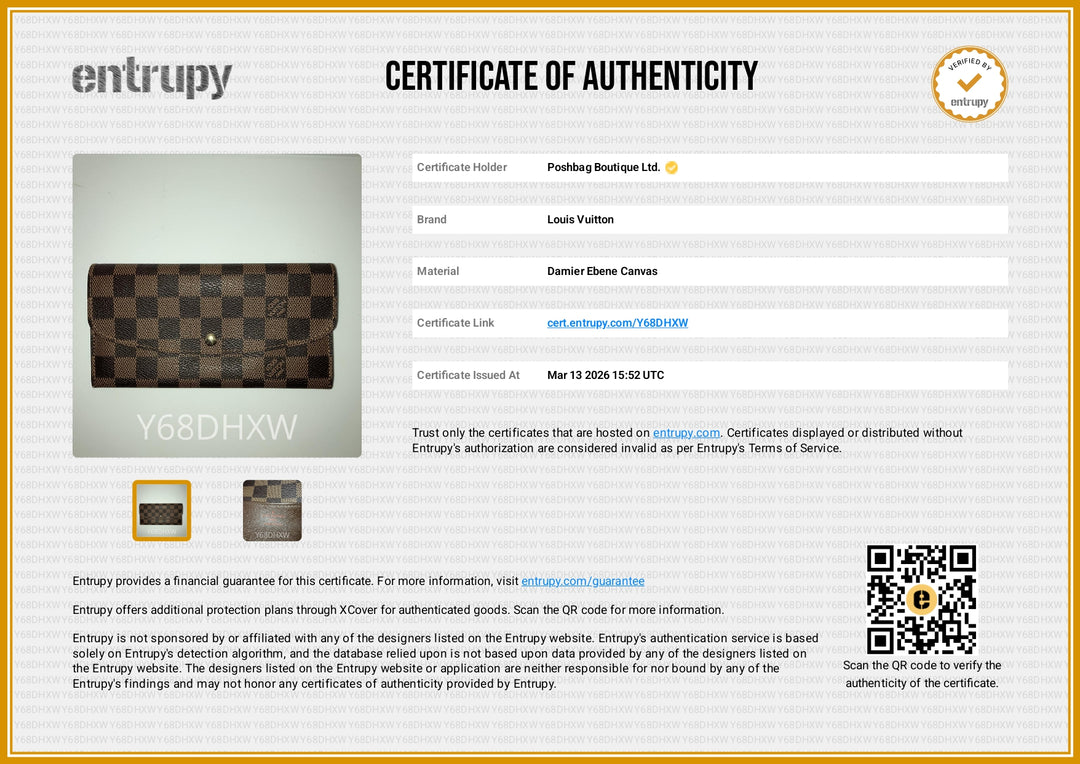 Emilie Damier Ebene Canvas Wallet