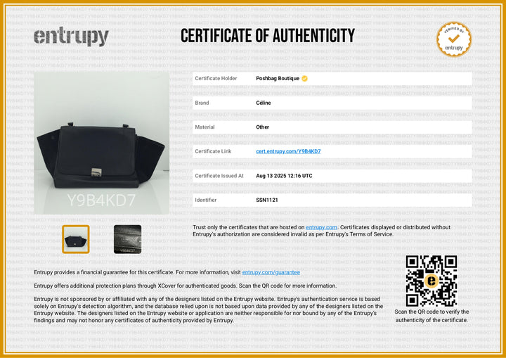 Trapeze Medium Calfskin Leather and Suede Bag