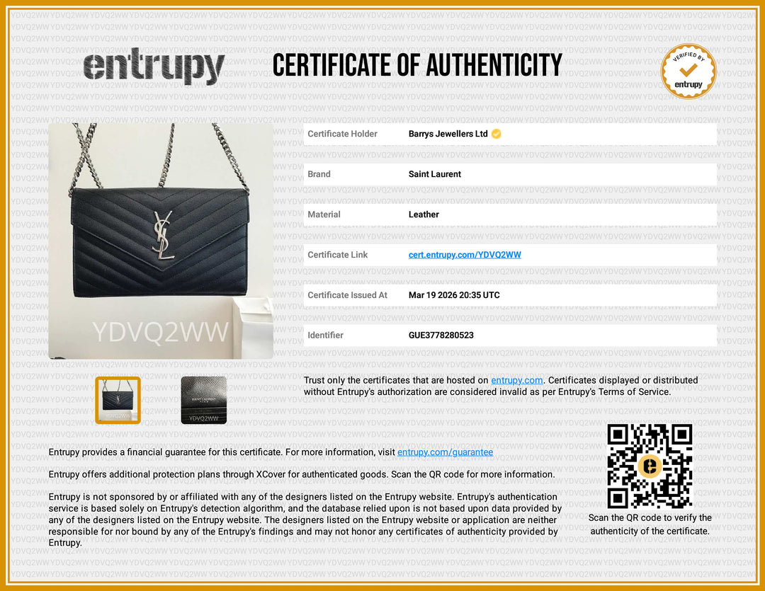 Cassandre Metalasse Envelope Wallet on Chain in Black