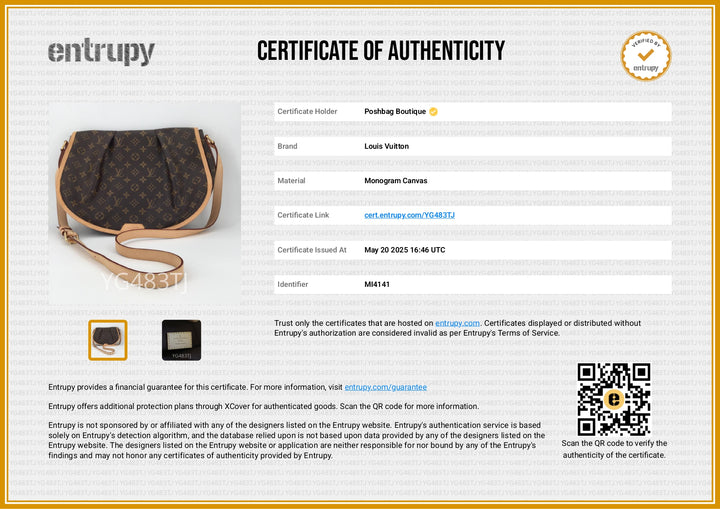 Menilmontant MM Monogram Canvas Shoulder Bag