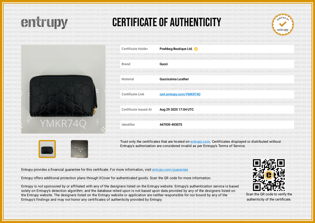 Guccissima Leather Zip Around Card Case