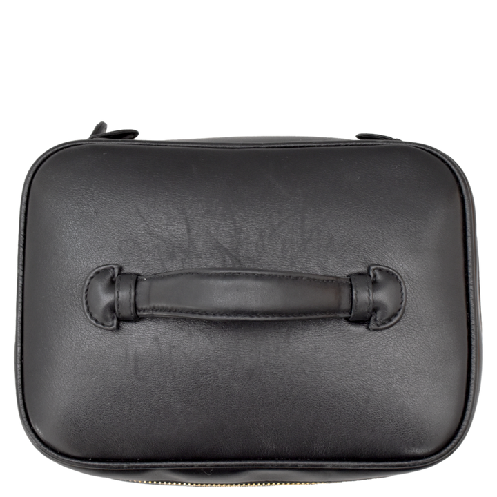 Vintage Black Leather Vanity Case