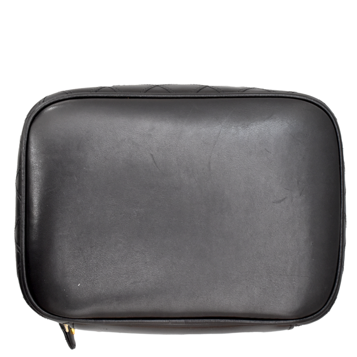 Vintage Black Leather Vanity Case