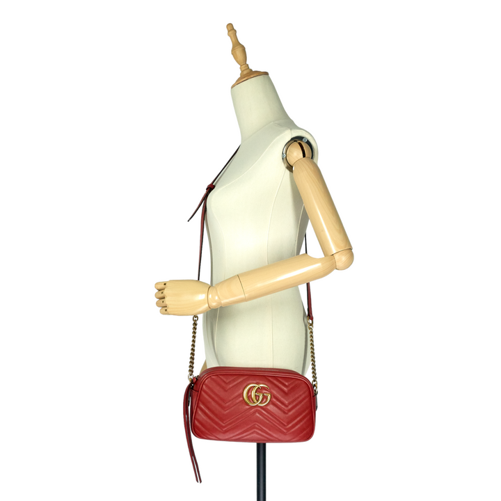 GG Marmont Small Matelassé Calfskin Shoulder Bag