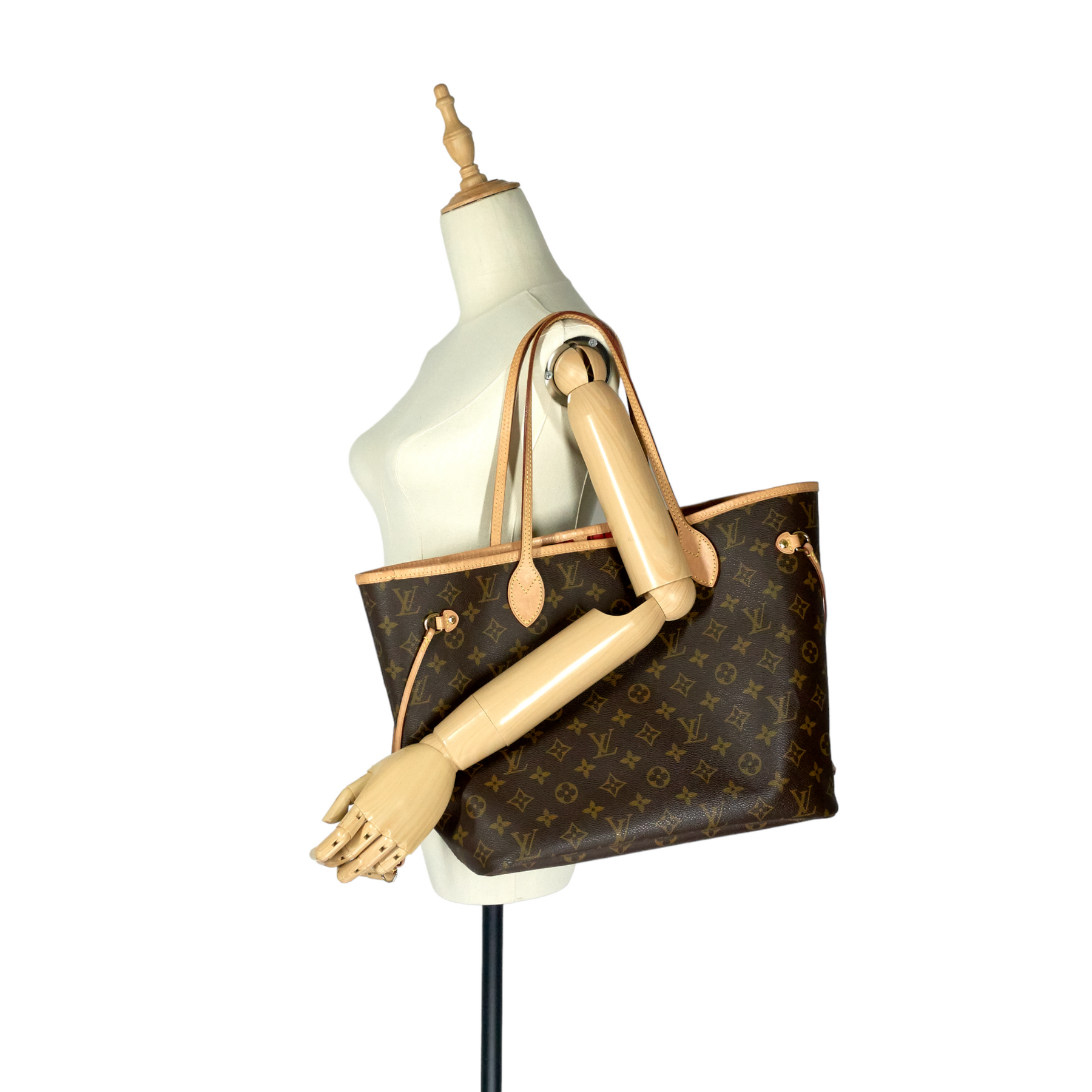 Neverfull MM Monogram Canvas Tote Bag with Pochette Poshbag Boutique