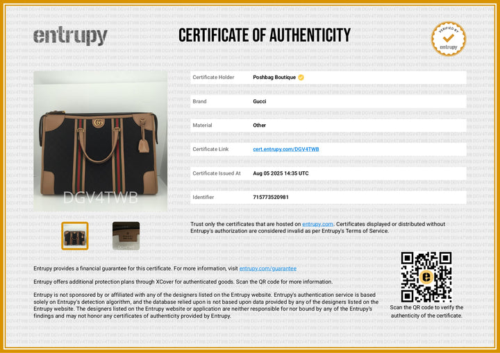 Bauletto Extra Large GG Canvas and Leather Duffle Bag