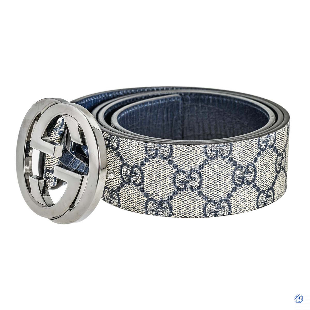 Monogram Belt in Navy