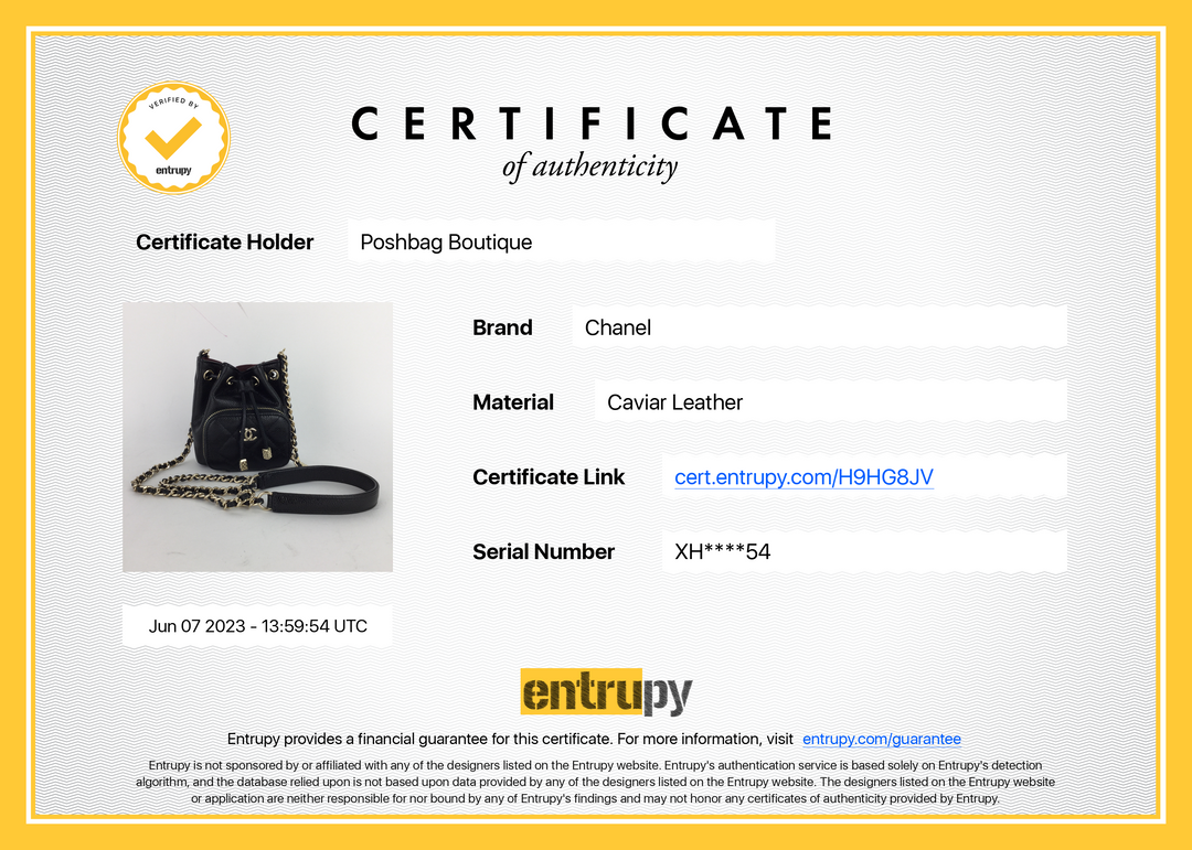 Mini CC Bucket Pocket Caviar Leather Bag