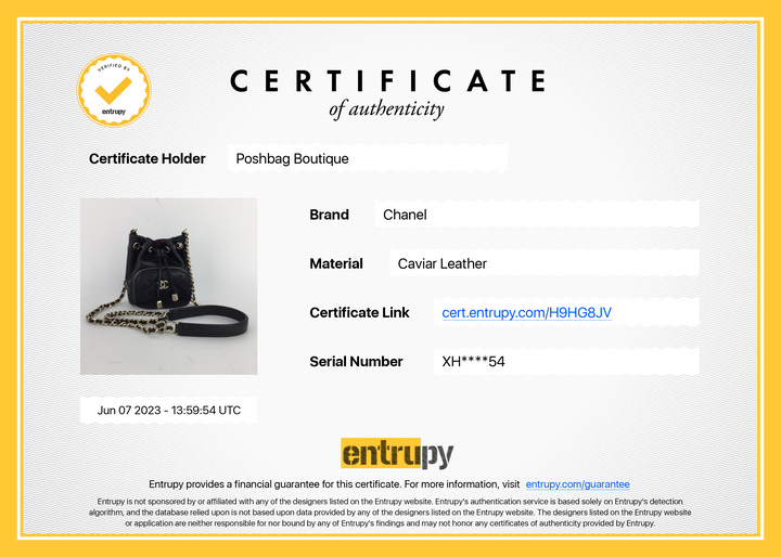 Mini CC Bucket Pocket Caviar Leather Bag