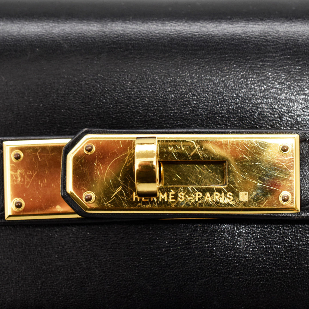 Kelly 32 Black Sellier 1999 Bag