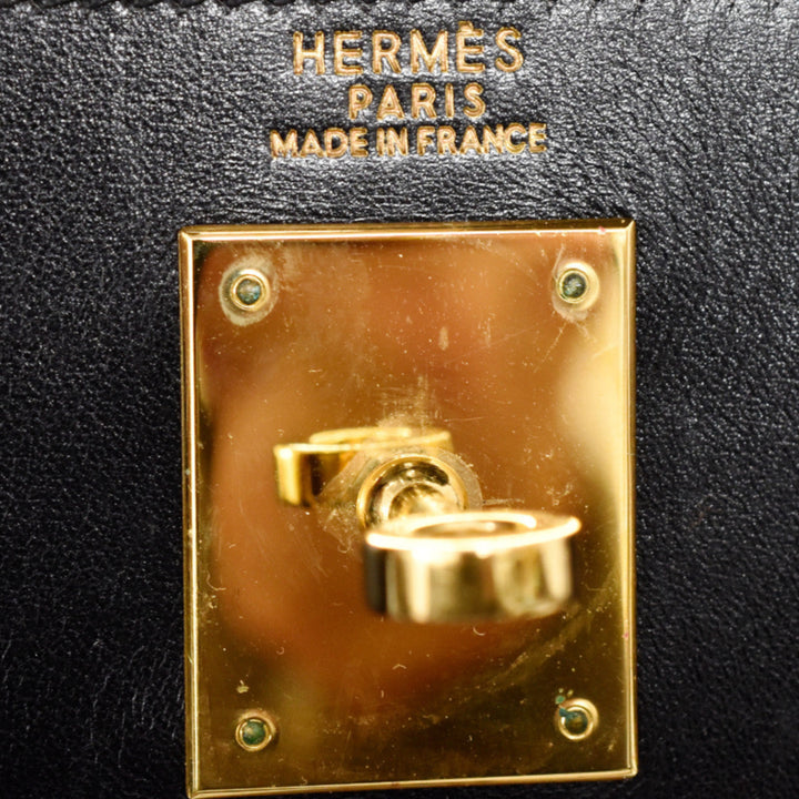 Kelly 32 Black Sellier 1999 Bag