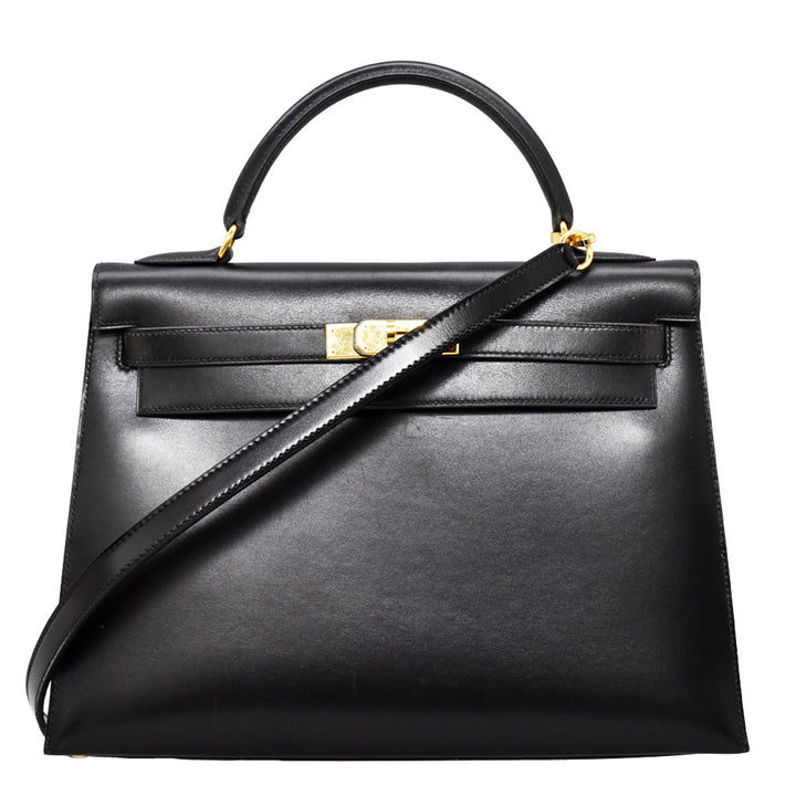 Kelly 32 Black Sellier 1999 Bag