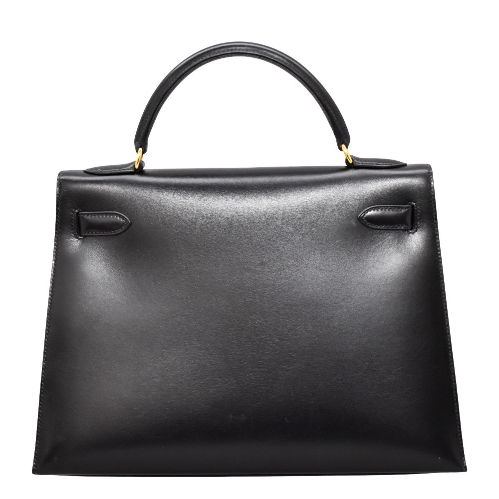 Kelly 32 Black Sellier 1999 Bag