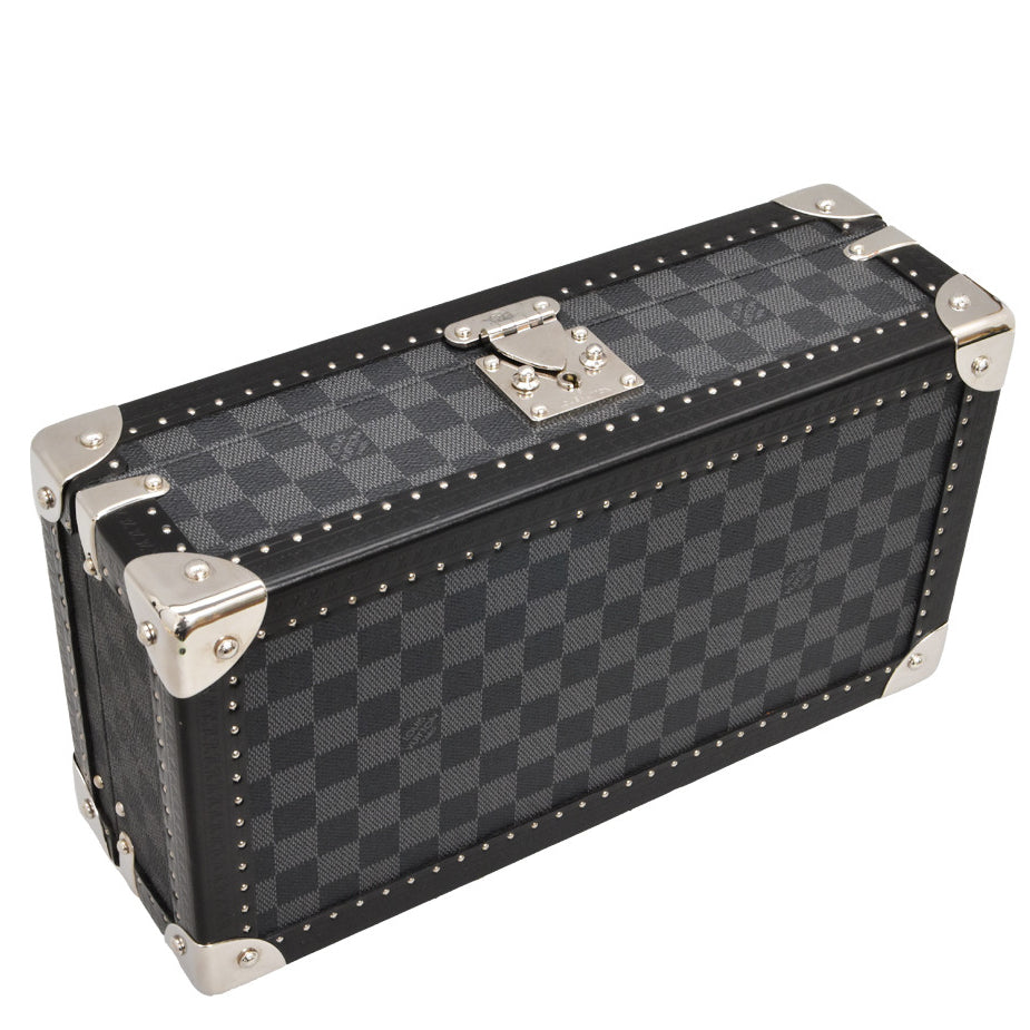8 Montre Trunk Watch Case in Damier Graphite