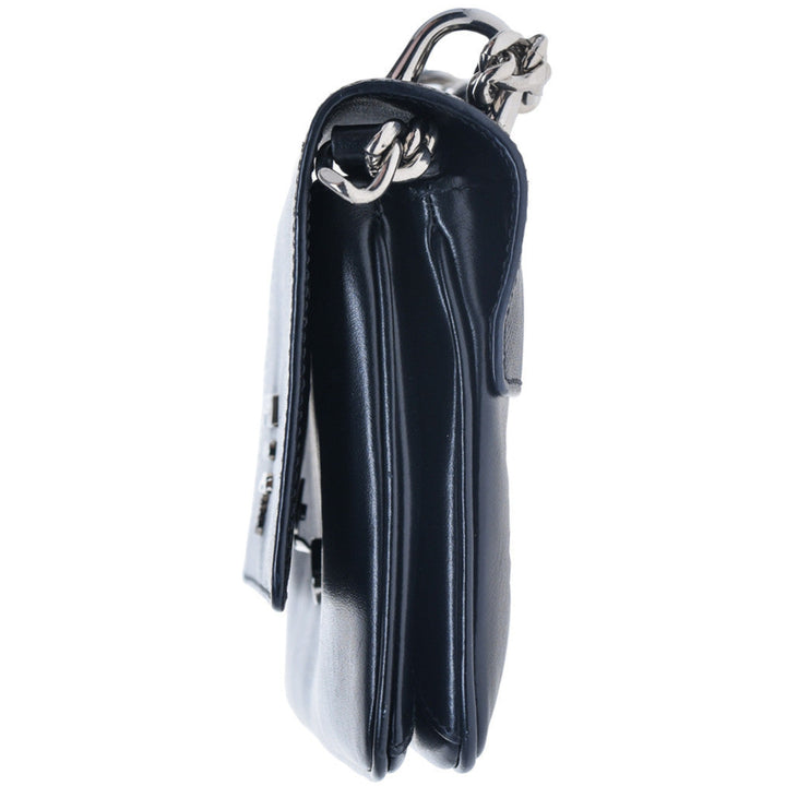 Saffiano-Trimmed City Calf Crossbody Bag