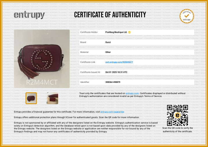 Soho Disco Small Studded Pebbled Calfskin Bag