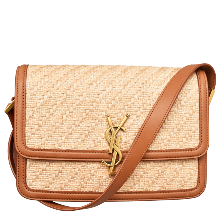 Solferino Raffia Shoulder Bag