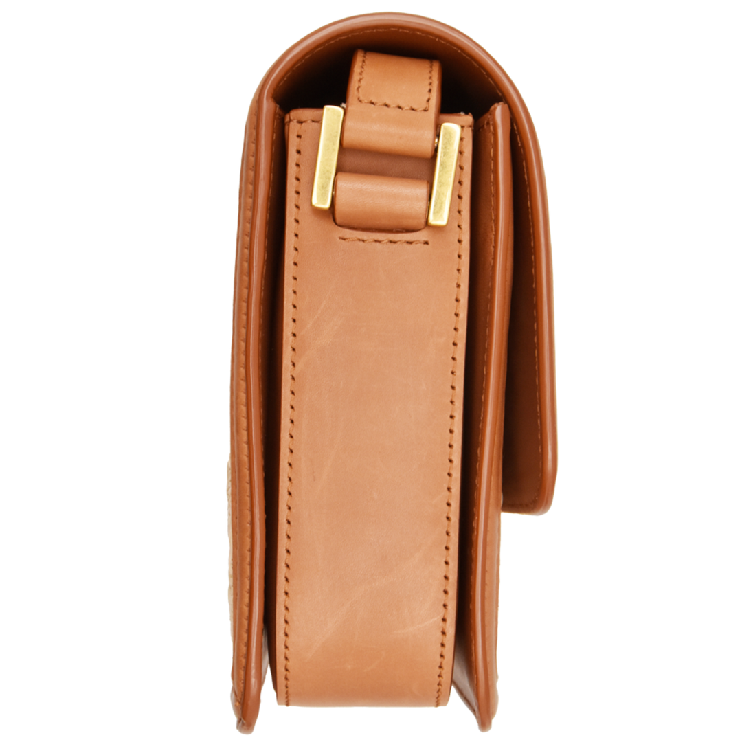 Solferino Raffia Shoulder Bag