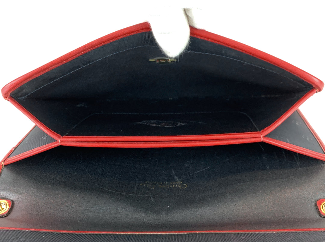 red leather vintage crossbody bag