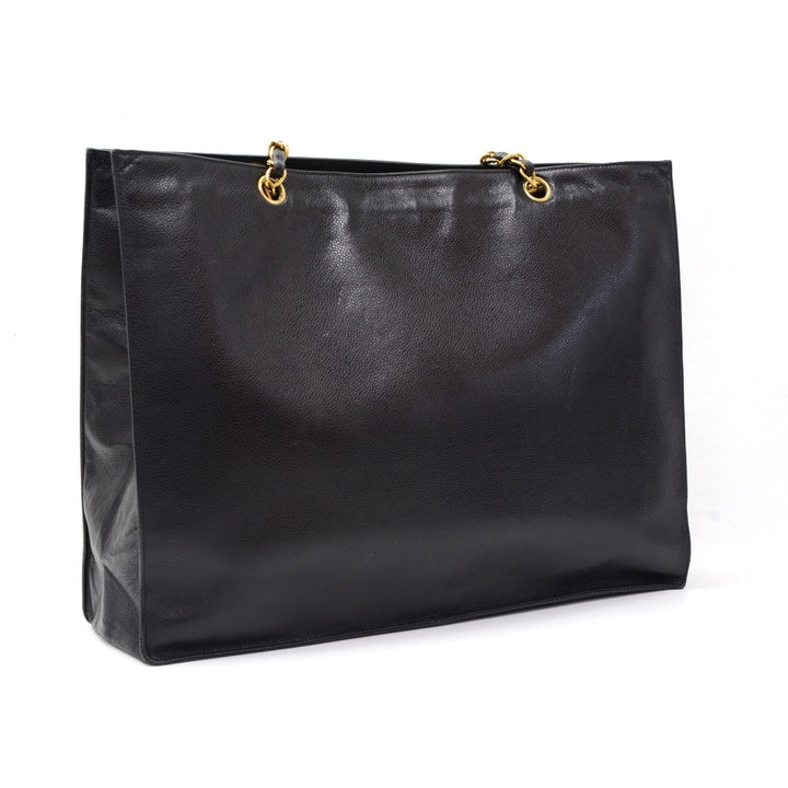 grained lambskin leather xl tote bag