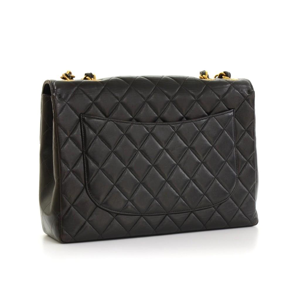 12" jumbo quilted lambskin leather shoulder bag