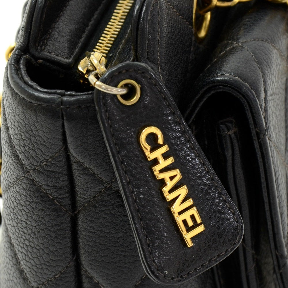 caviar leather tote bag
