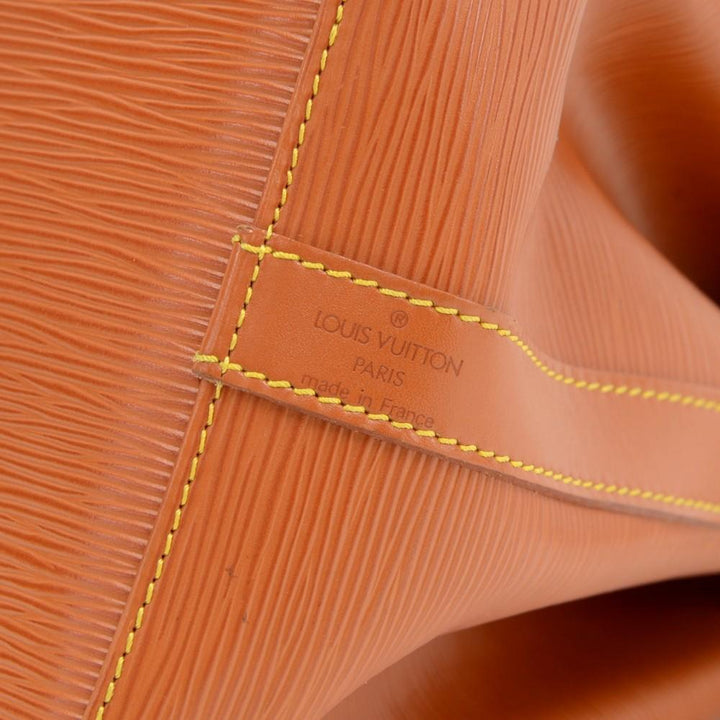 petit noe orange epi leather bag