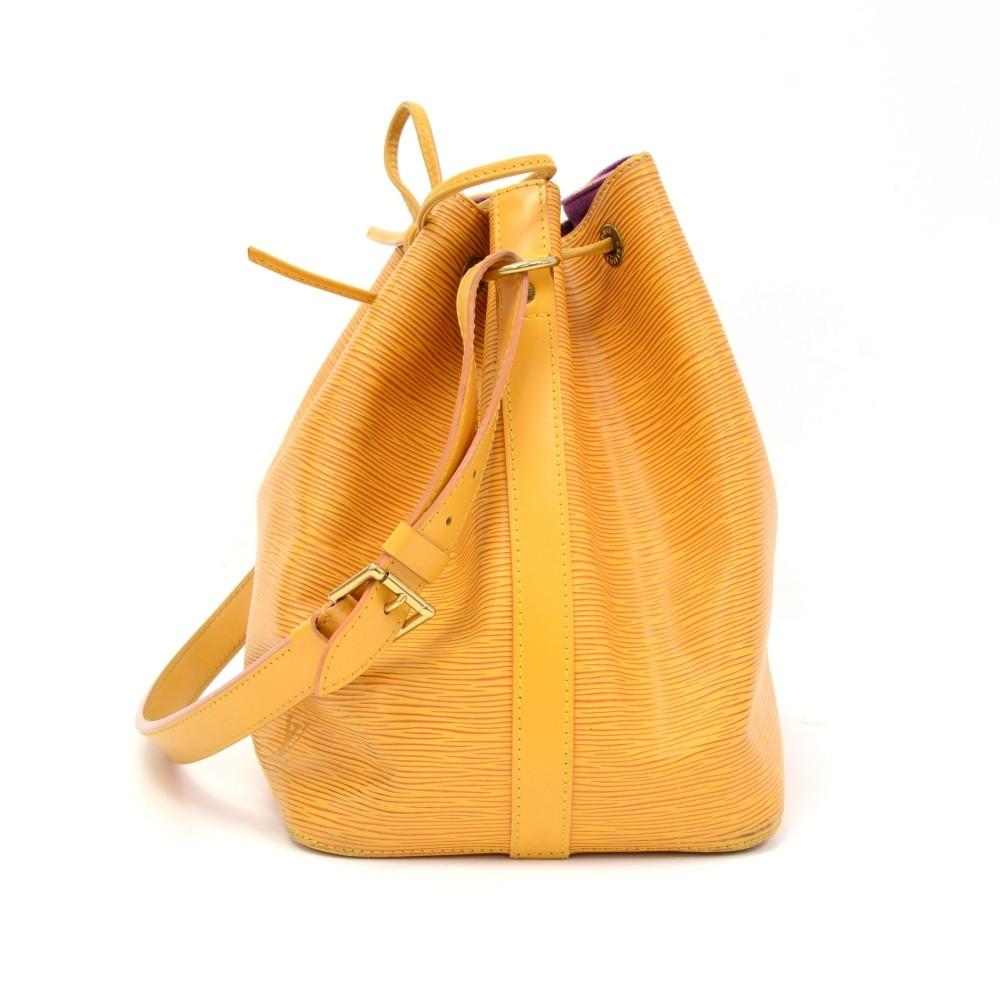 petit noe yellow epi leather bag
