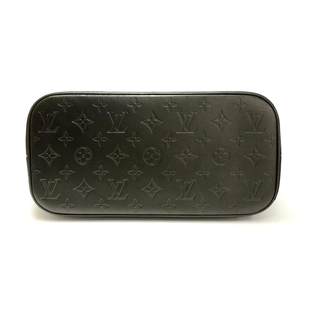 stockton monogram mat leather handbag