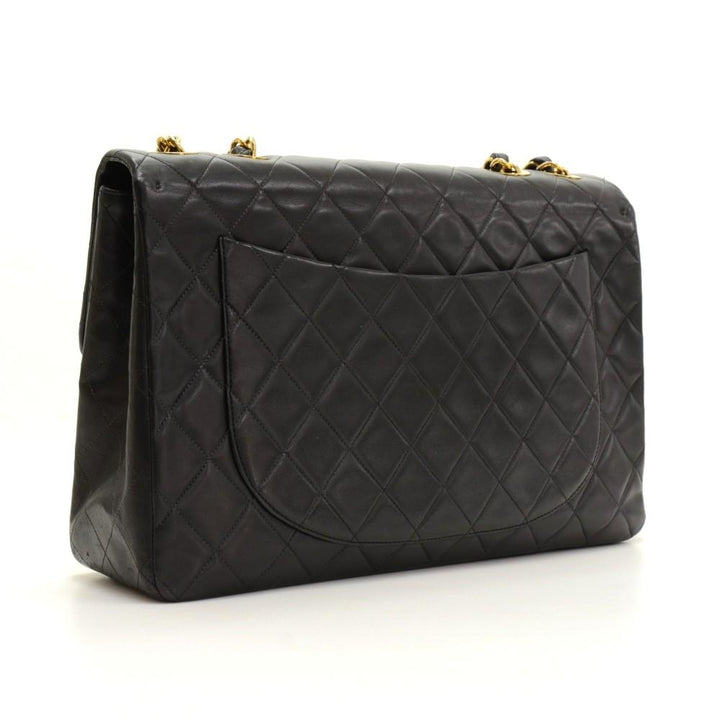 13" maxi quilted lambskin leather shoulder bag