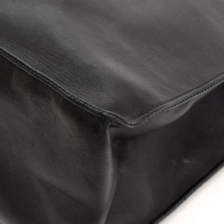 jumbo lambskin leather shoulder bag