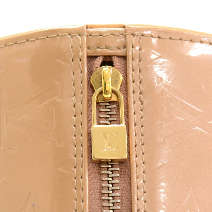 bedford noisette vernis patent leather handbag