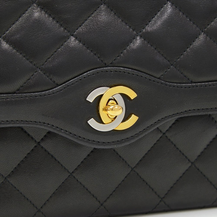 2.55 10" double flap quilted leather shoulder bag - paris limited edition